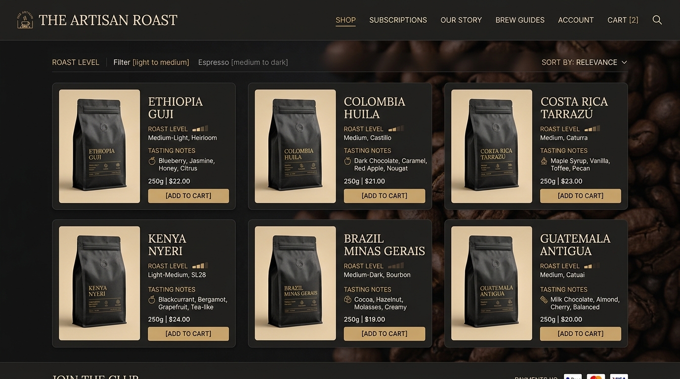 The Artisan Roast Roastery - SiteMotive Case Study