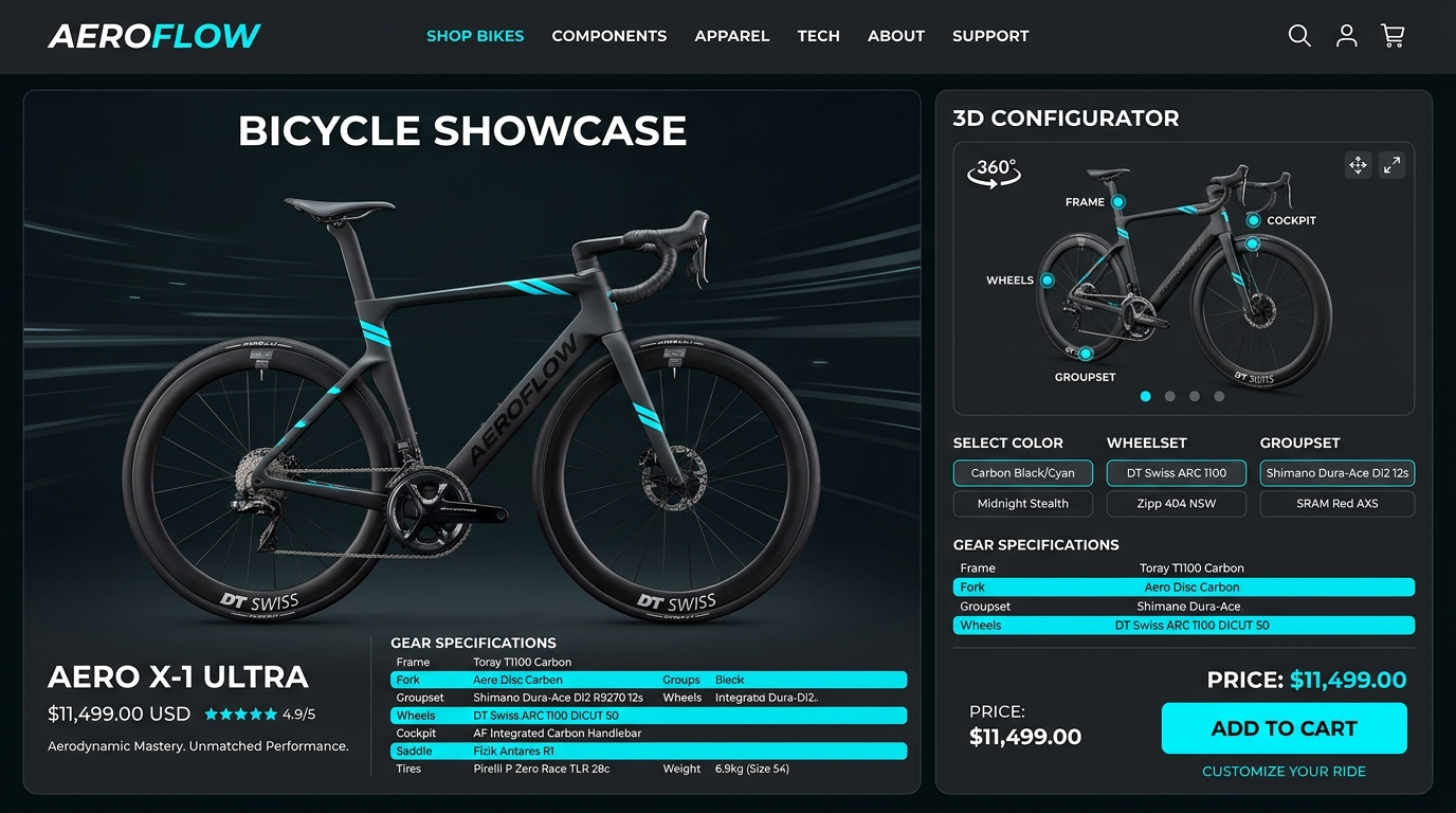 AeroFlow Carbon Bikes - SiteMotive Case Study